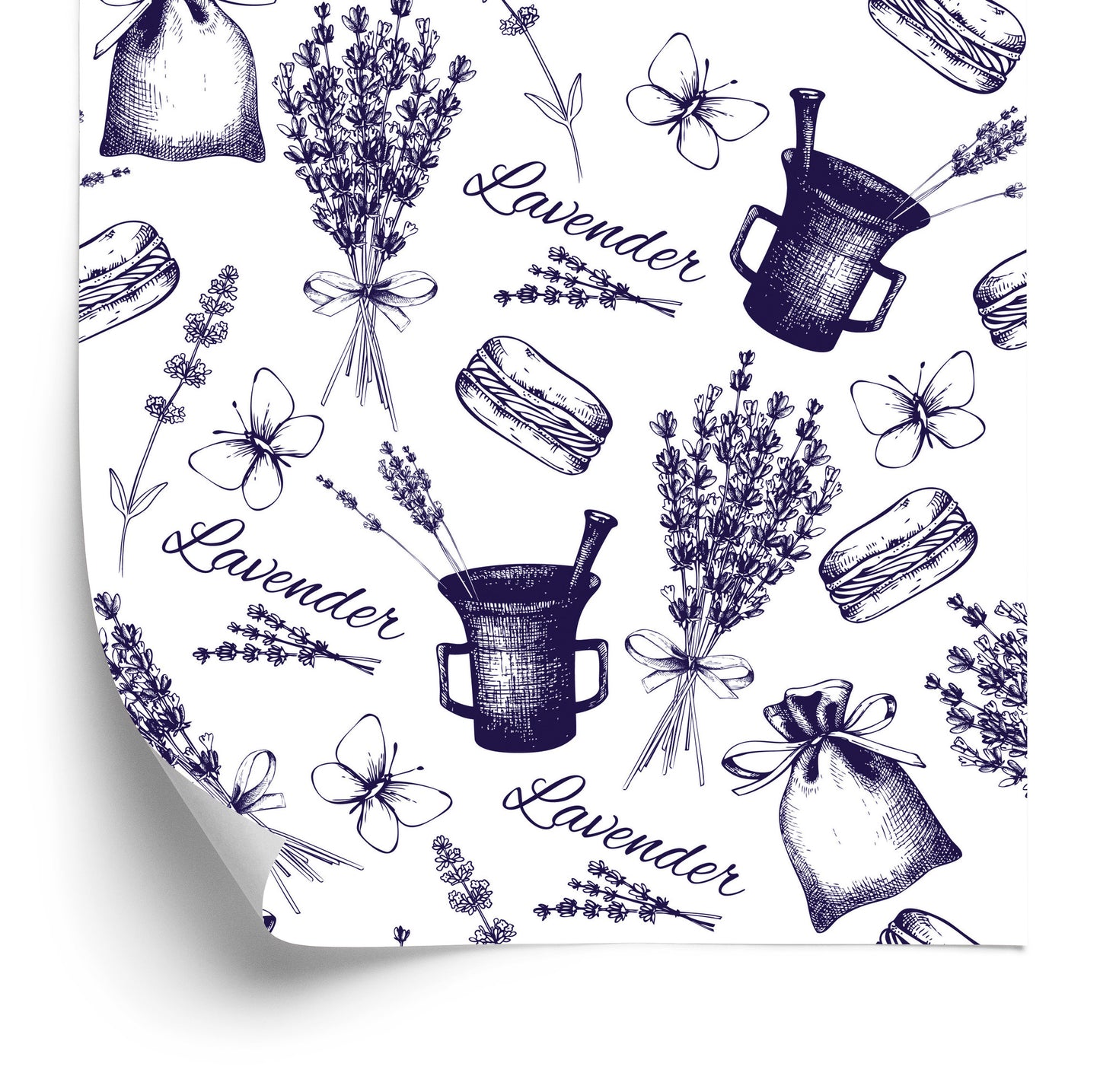 Wallpaper Lavender As Sketched
