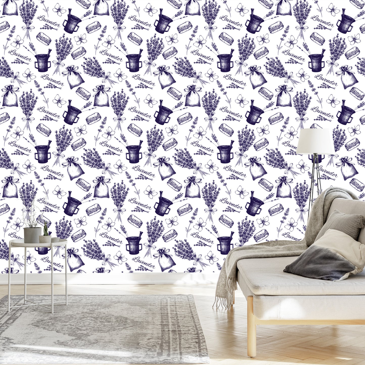 Wallpaper Lavender As Sketched