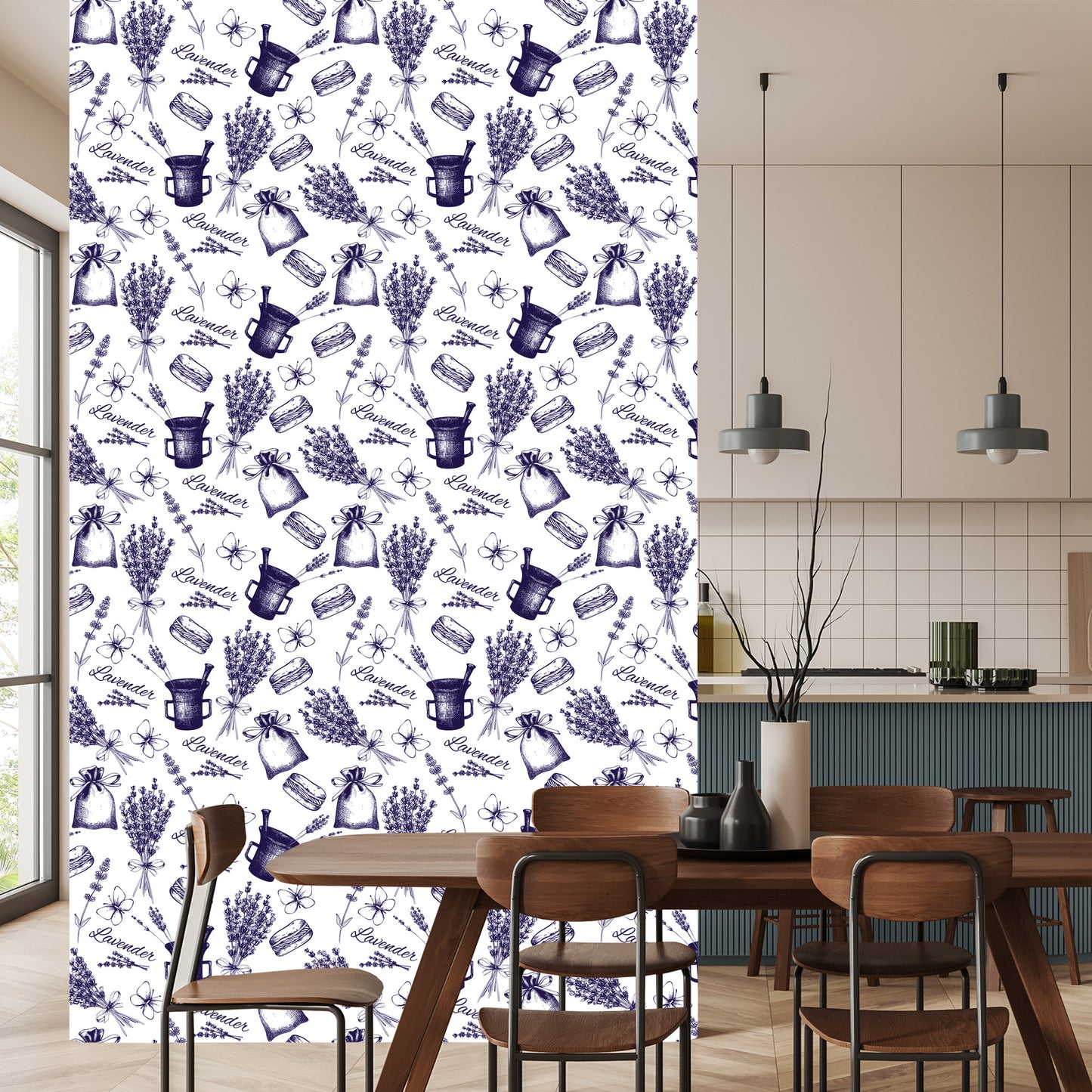 Wallpaper Lavender As Sketched