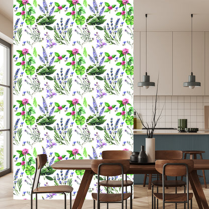 Wallpaper Lavender With Clover
