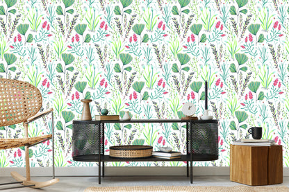 Wallpaper Wildflowers With Herbs