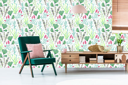 Wallpaper Wildflowers With Herbs