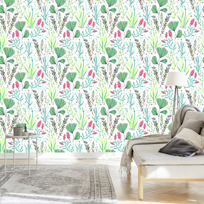 Wallpaper Wildflowers With Herbs