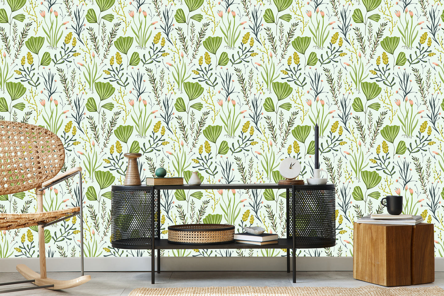 Wallpaper Field Herbs With Flowers