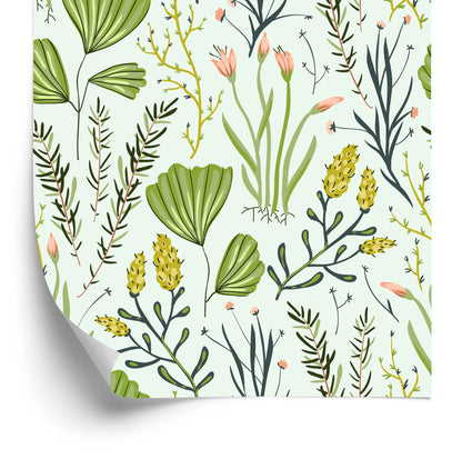 Wallpaper Field Herbs With Flowers