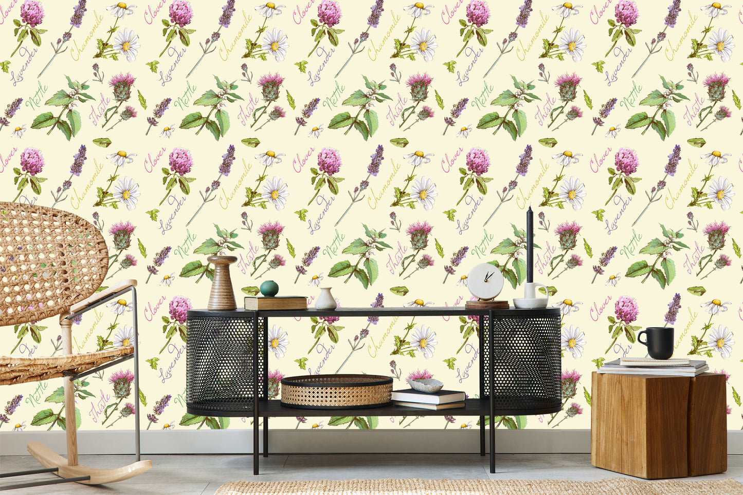 Wallpaper Daisies With Lavender