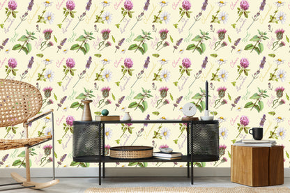 Wallpaper Daisies With Lavender