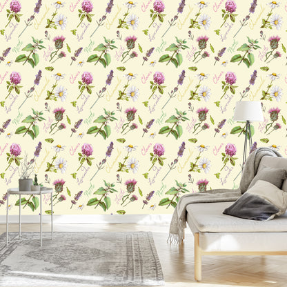 Wallpaper Daisies With Lavender