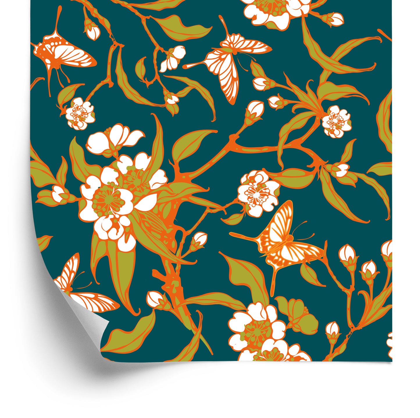 Wallpaper Butterflies With Flowers