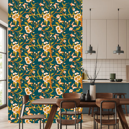 Wallpaper Butterflies With Flowers