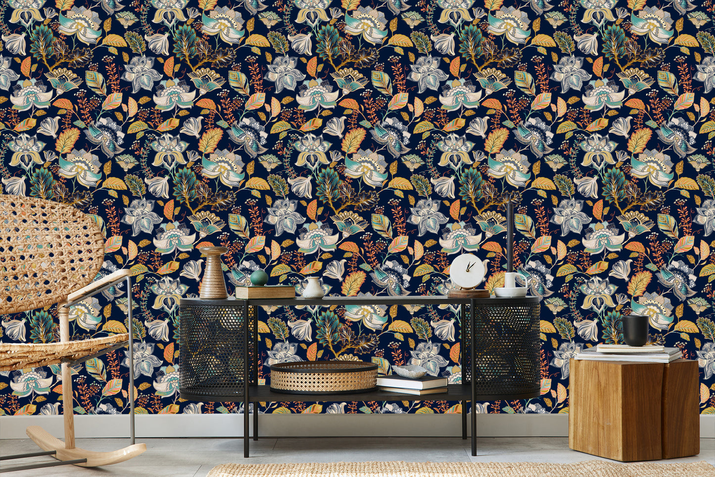 Wallpaper Flowers In Folklore Style