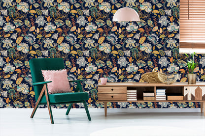 Wallpaper Flowers In Folklore Style