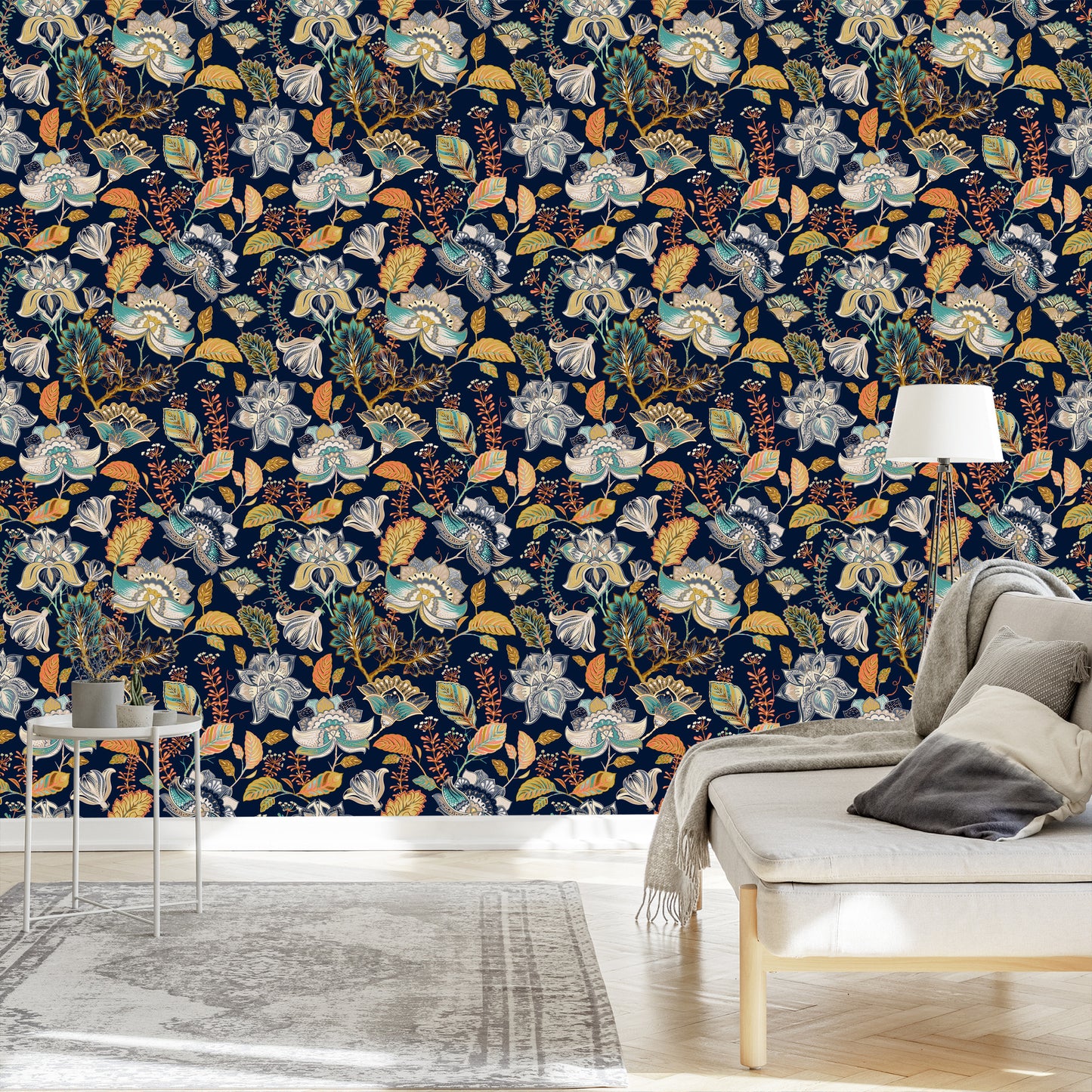 Wallpaper Flowers In Folklore Style