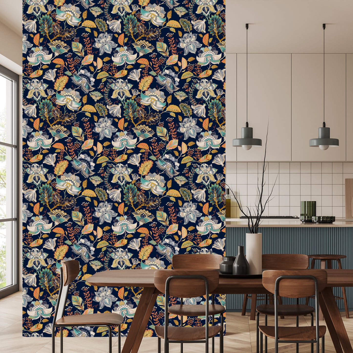 Wallpaper Flowers In Folklore Style