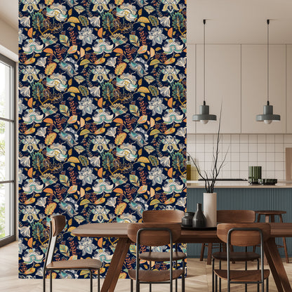 Wallpaper Flowers In Folklore Style