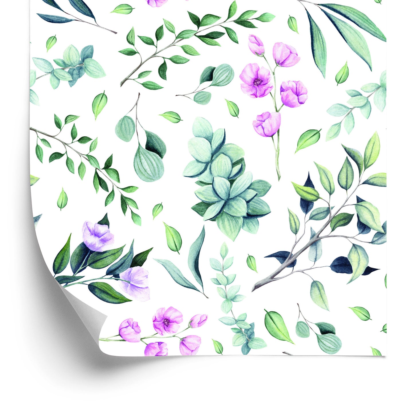 Wallpaper Twigs With Flowers