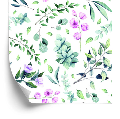 Wallpaper Twigs With Flowers