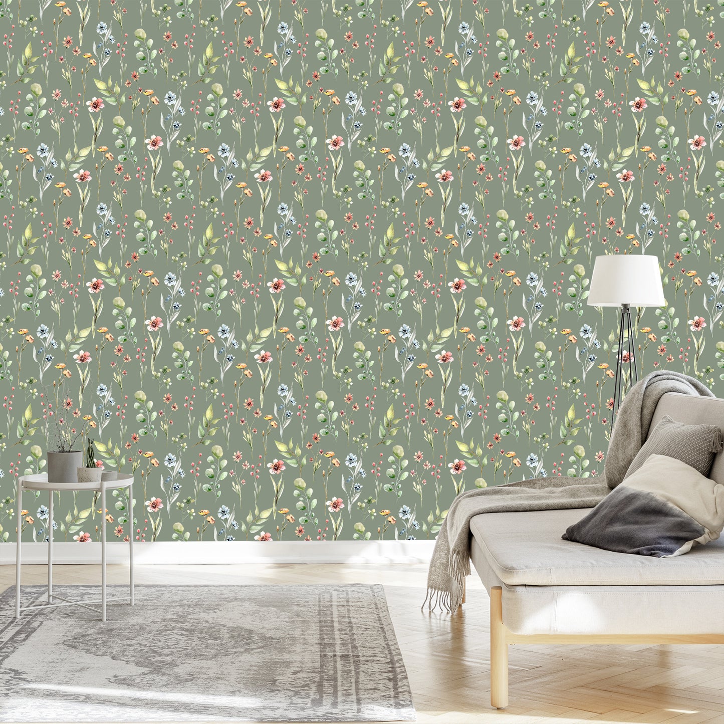 Wallpaper Spring Flowers, Leaves, 3D, For The Living Room