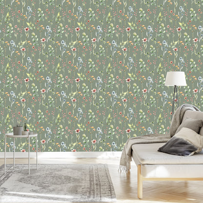 Wallpaper Spring Flowers, Leaves, 3D, For The Living Room