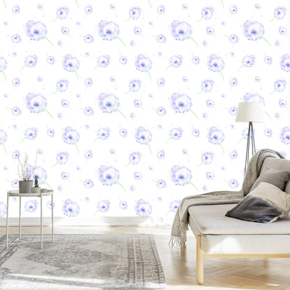 Wallpaper Purple Dandelions