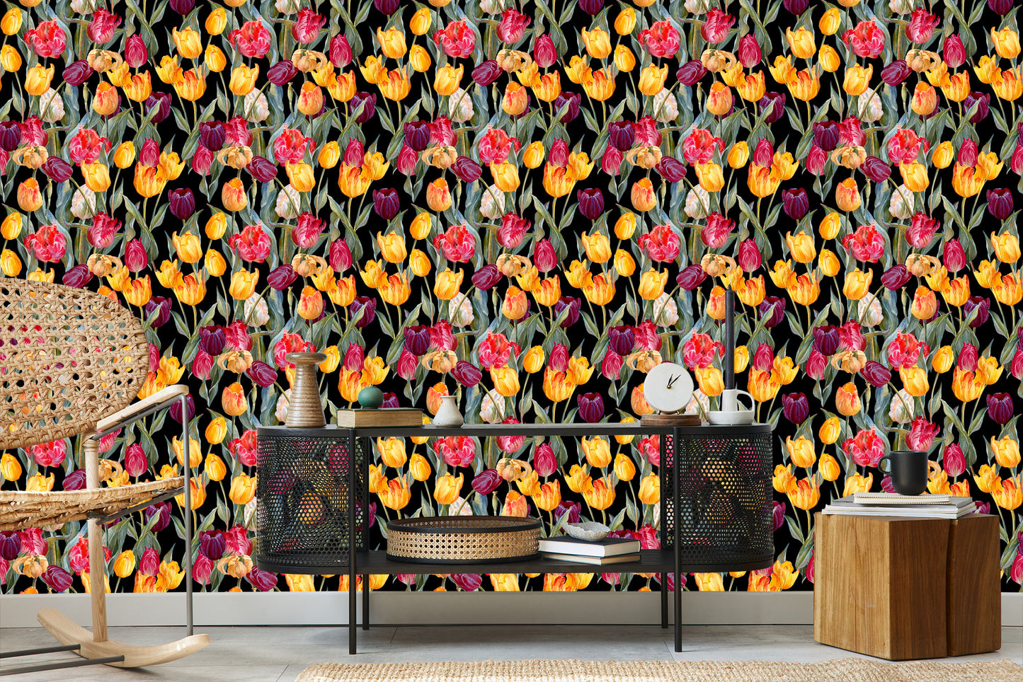 Wallpaper Colorful Tulips