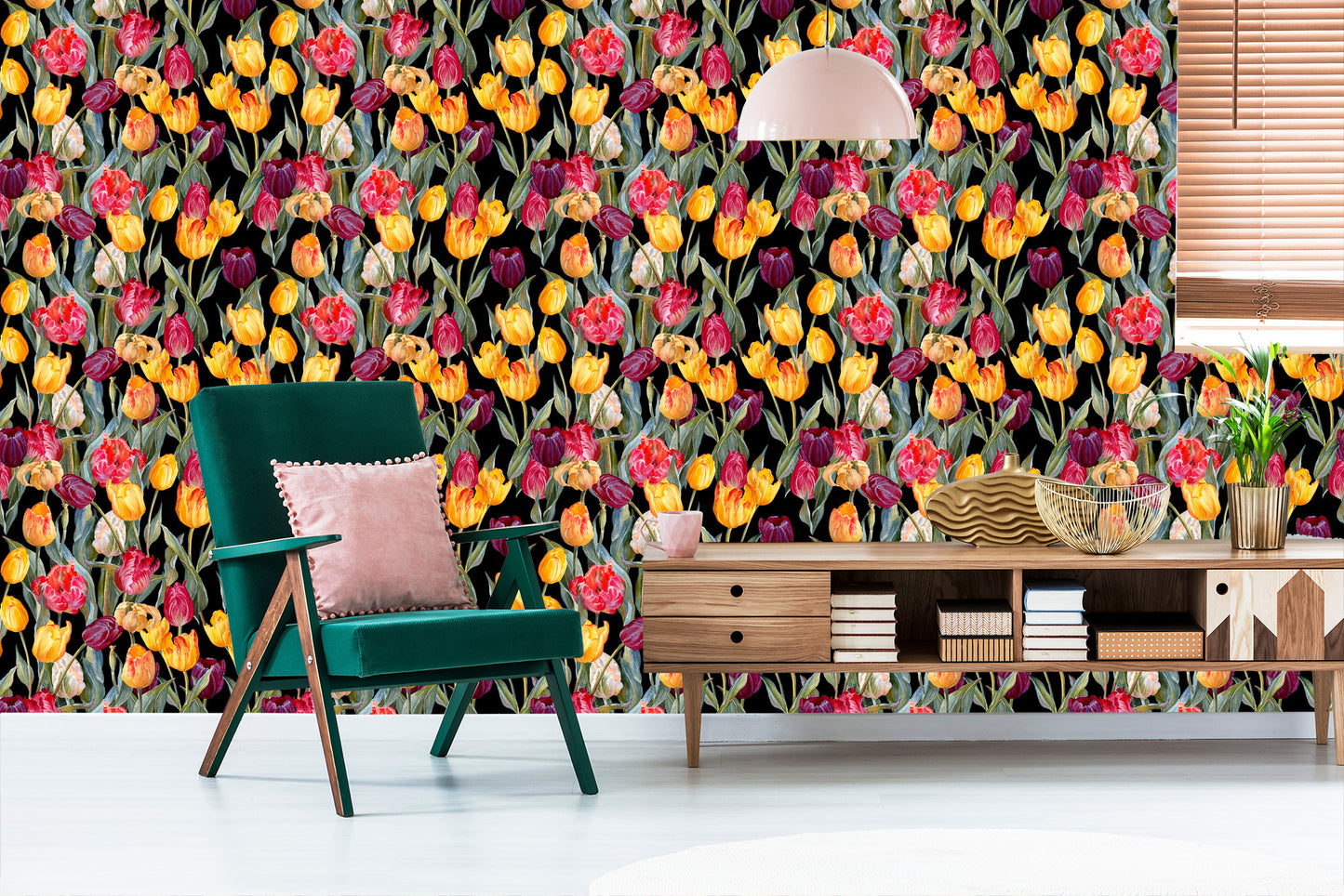 Wallpaper Colorful Tulips
