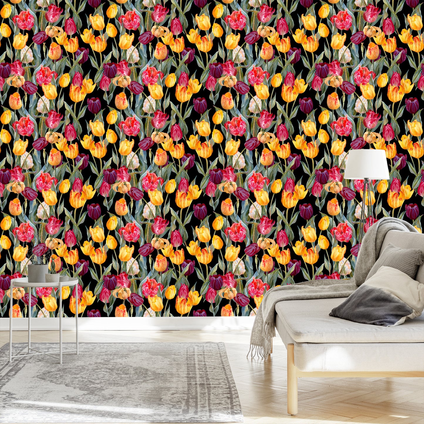 Wallpaper Colorful Tulips