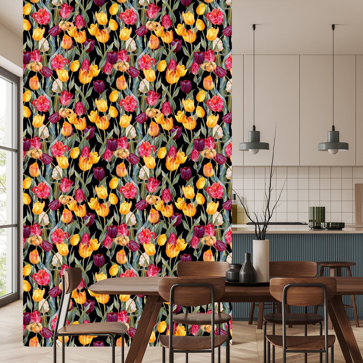 Wallpaper Colorful Tulips