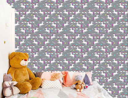 Wallpaper For Kids - Rainbow Unicorns
