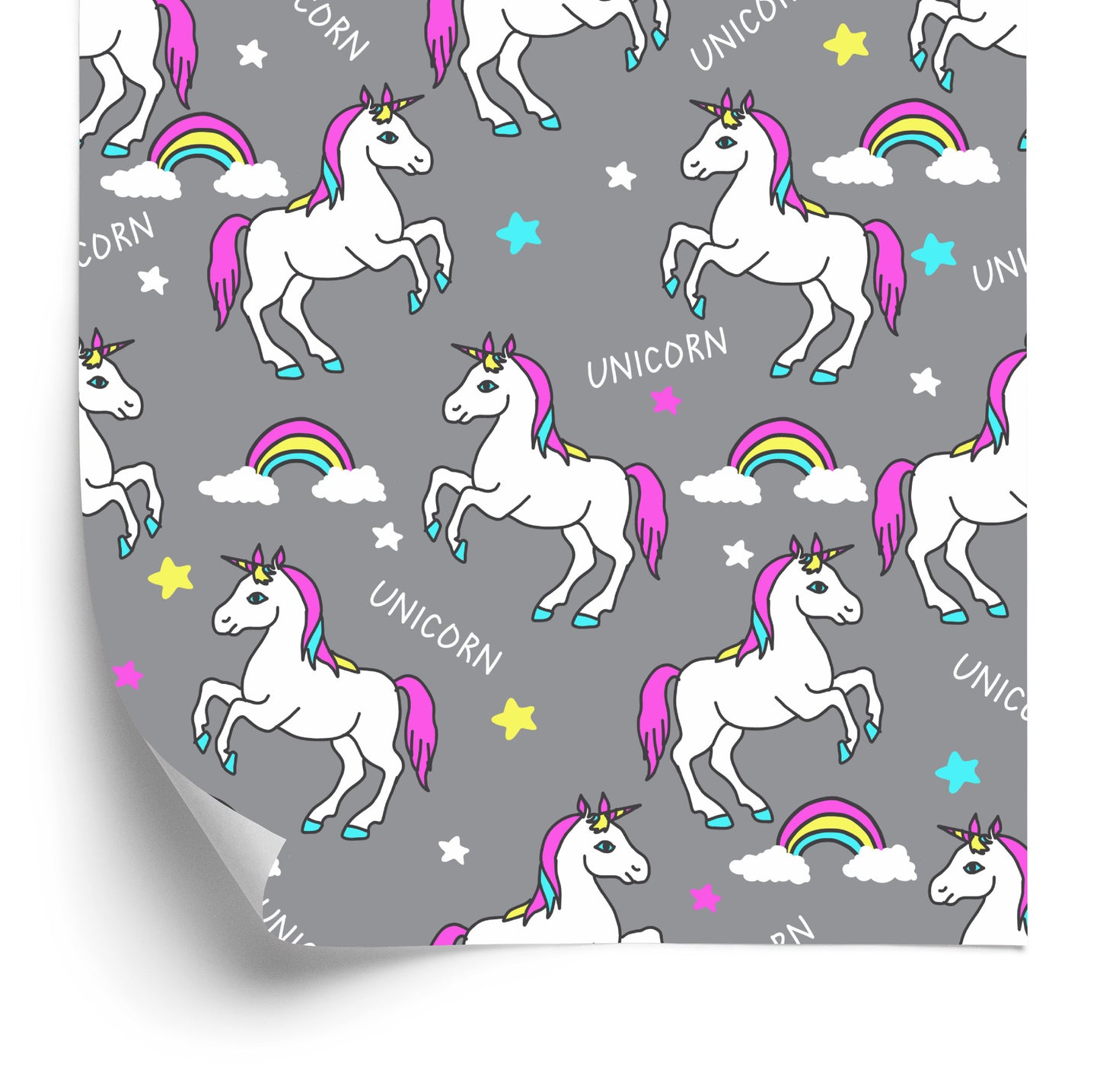 Wallpaper For Kids - Rainbow Unicorns