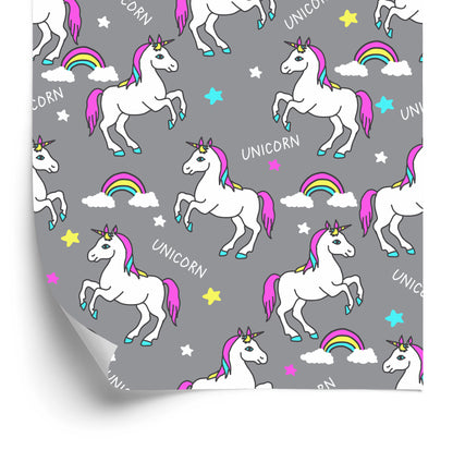 Wallpaper For Kids - Rainbow Unicorns