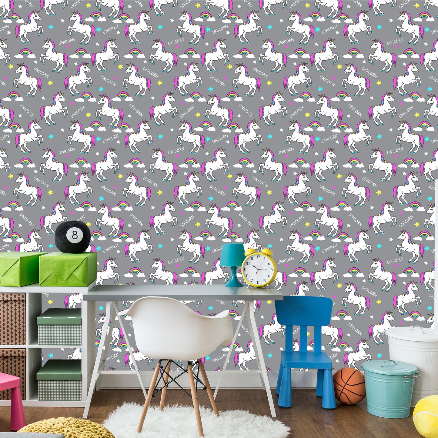 Wallpaper For Kids - Rainbow Unicorns