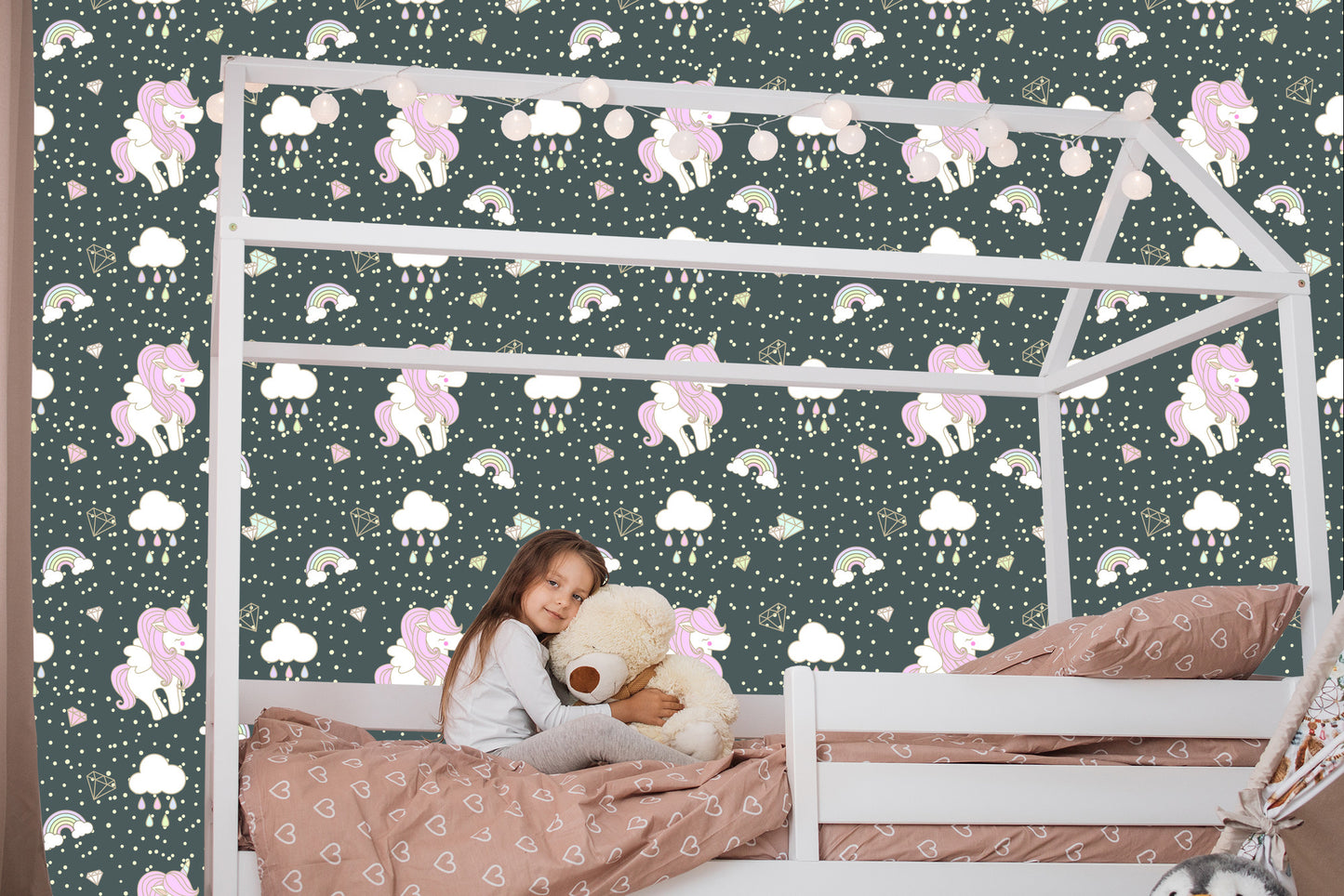 Wallpaper For Children - Sleeping Unicorns