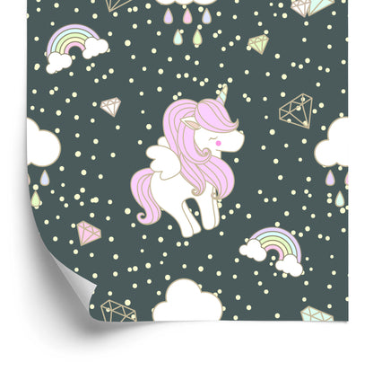 Wallpaper For Children - Sleeping Unicorns