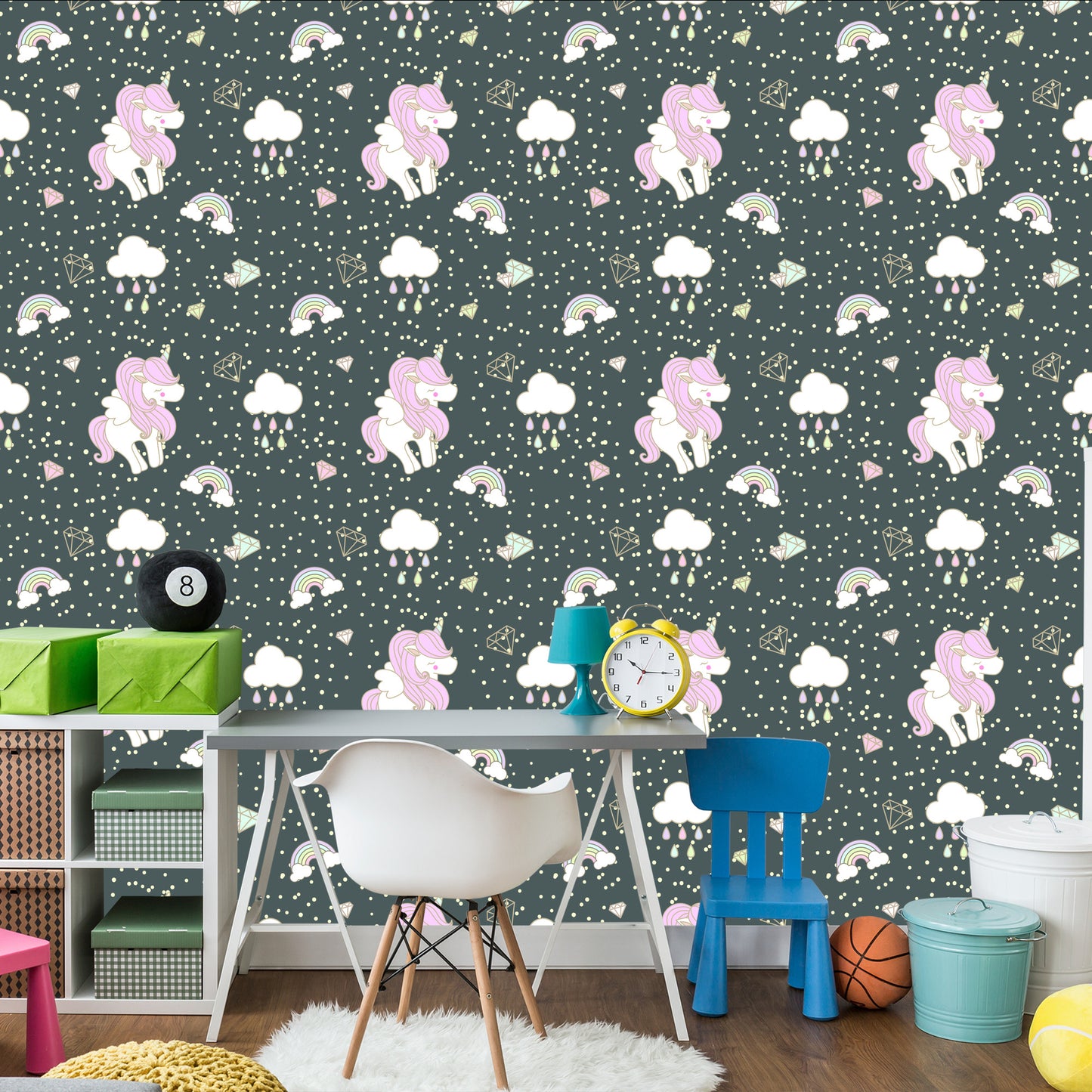 Wallpaper For Children - Sleeping Unicorns