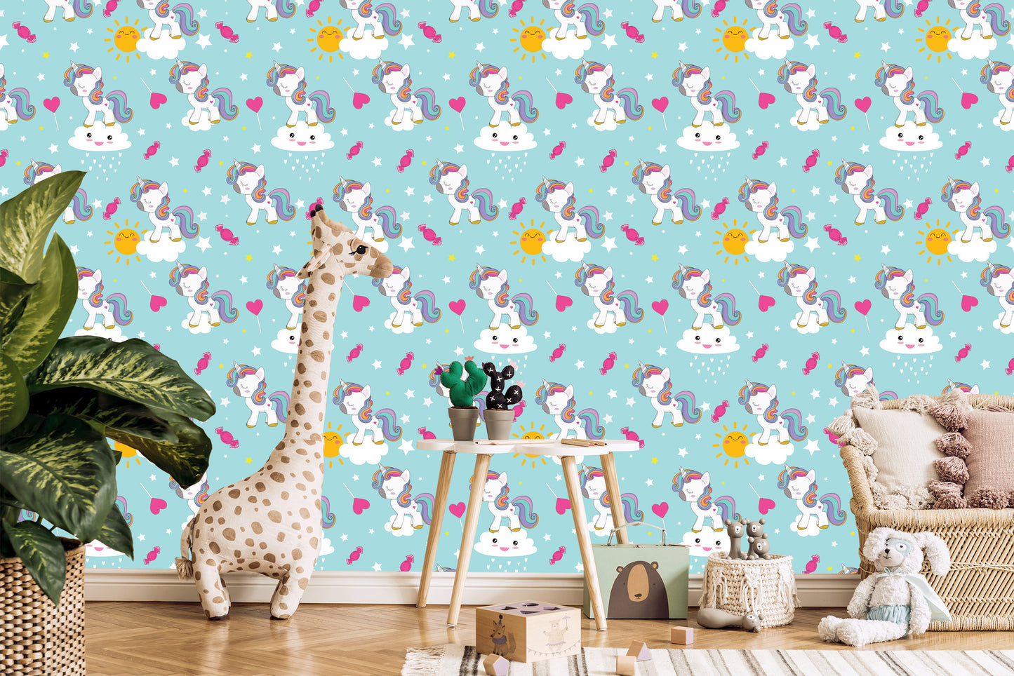Wallpaper For Children - Beautiful Sleeping Unicorns