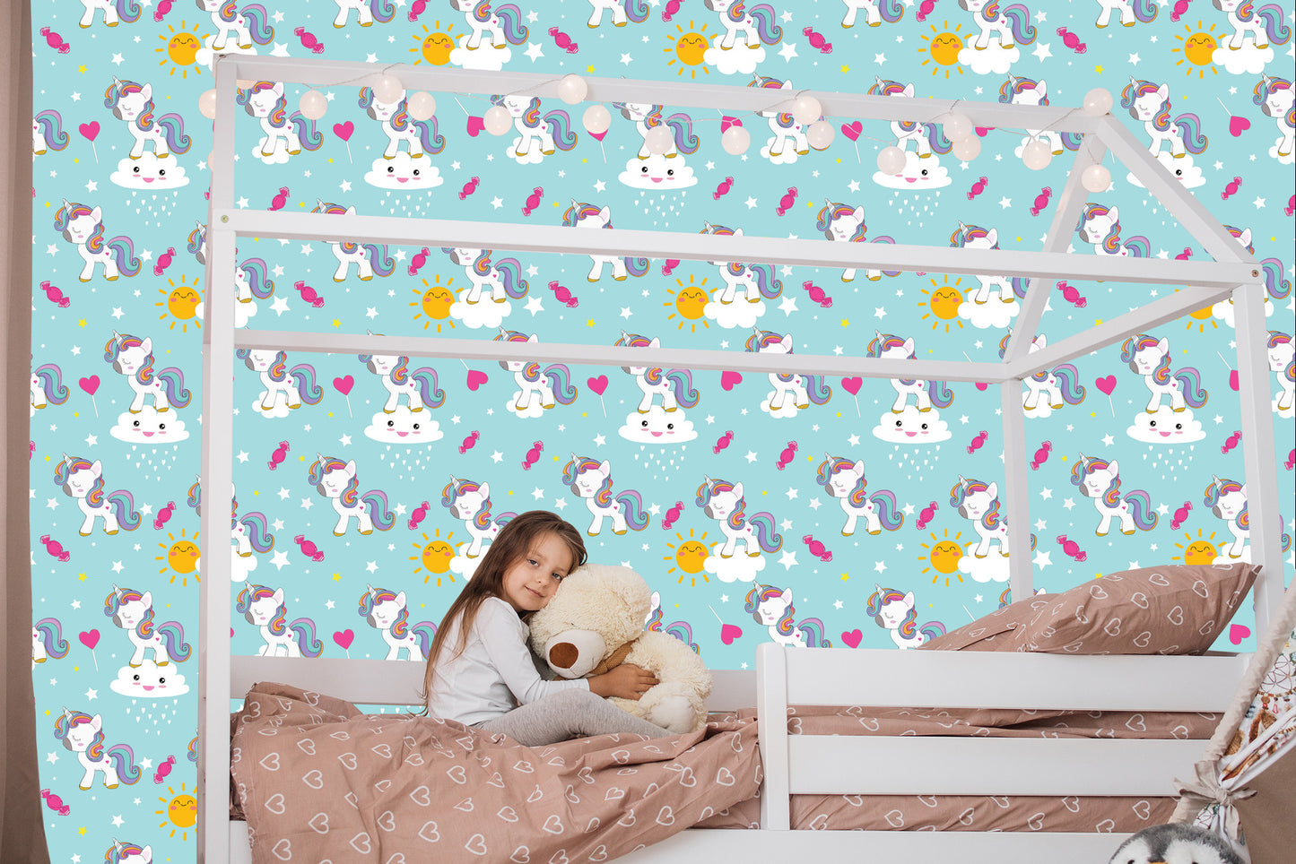 Wallpaper For Children - Beautiful Sleeping Unicorns