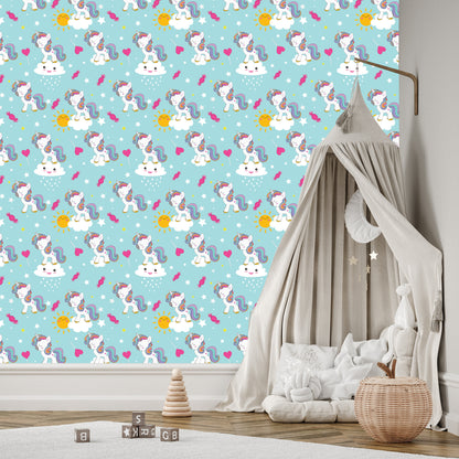 Wallpaper For Children - Beautiful Sleeping Unicorns