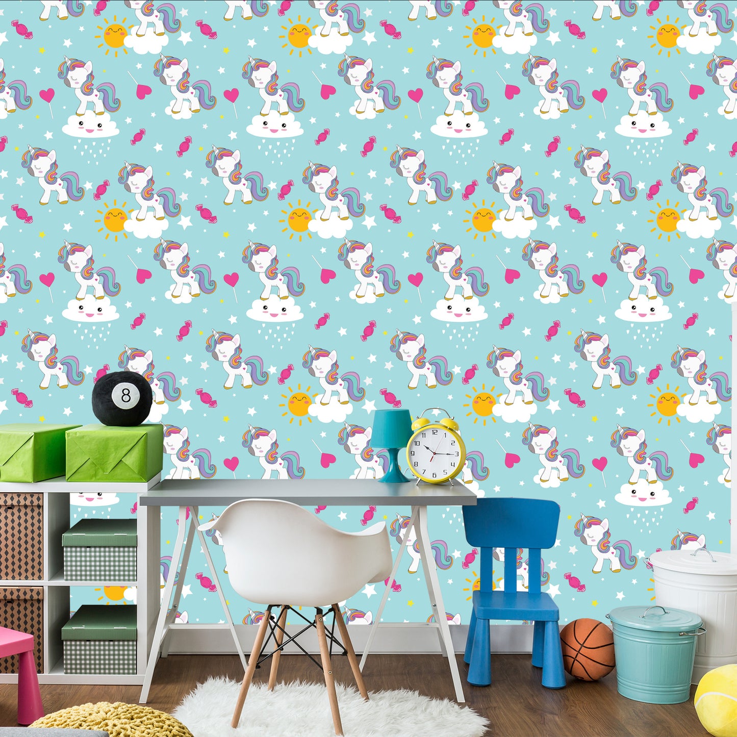Wallpaper For Children - Beautiful Sleeping Unicorns