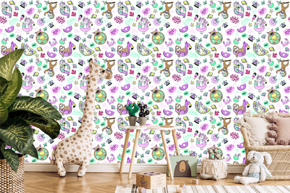 Wallpaper For Children - Unicorns And Friends On Vacation