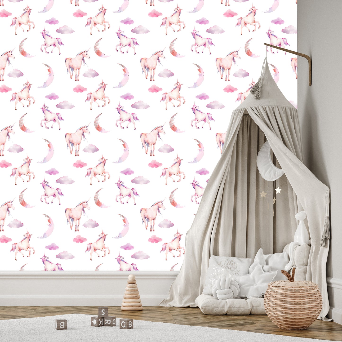 Wallpaper Unicorns In The Clouds