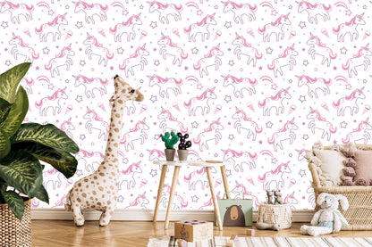 Wallpaper Unicorns Among The Stars