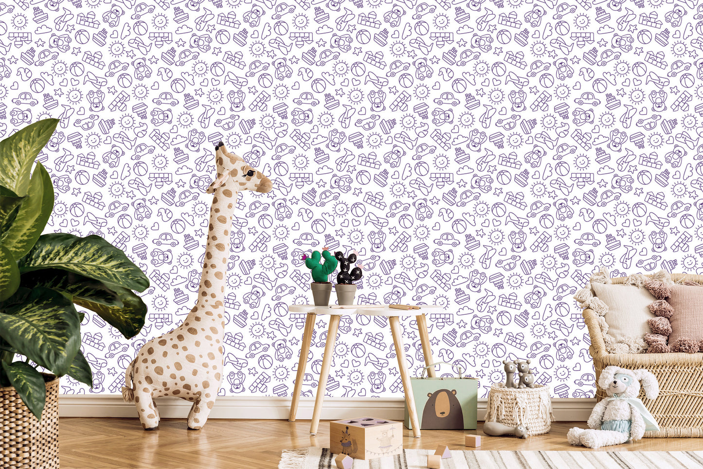 Wallpaper For Children - Cars, Sunshine, Teddy Bears