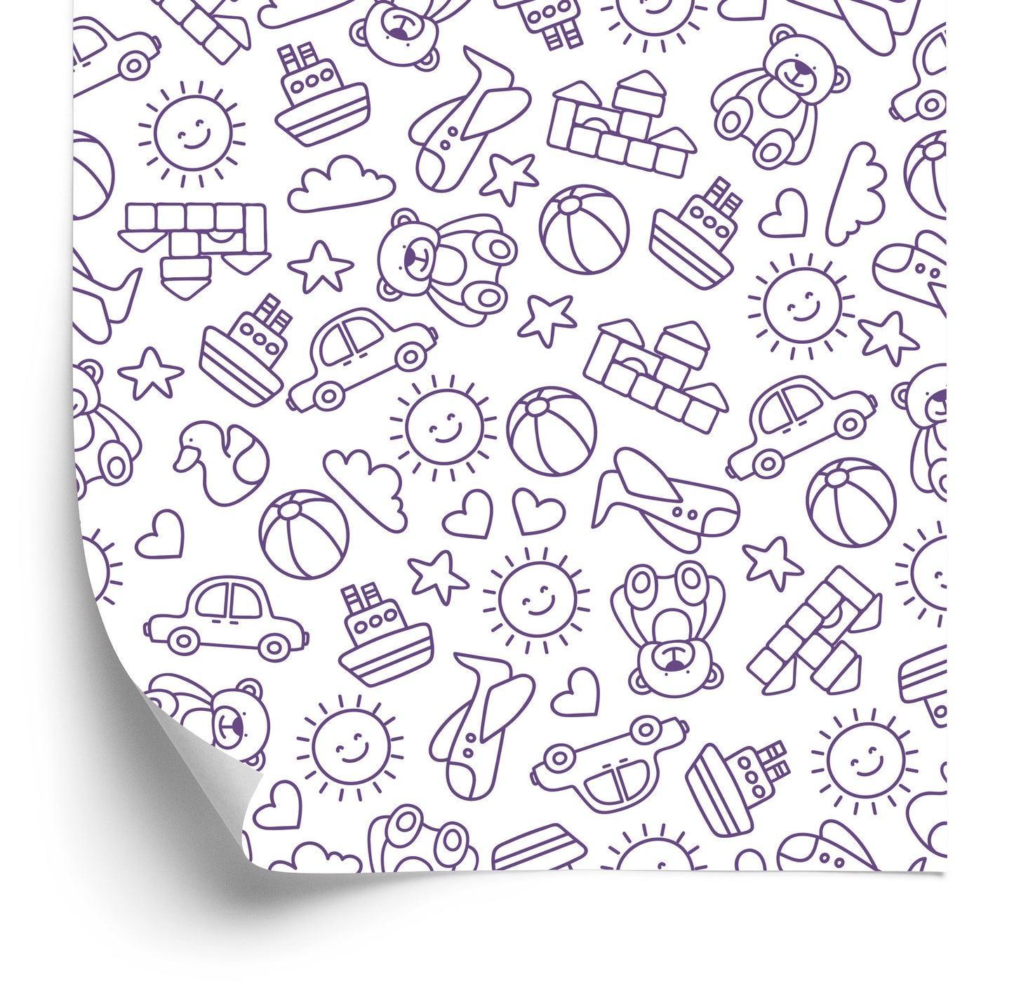 Wallpaper For Children - Cars, Sunshine, Teddy Bears