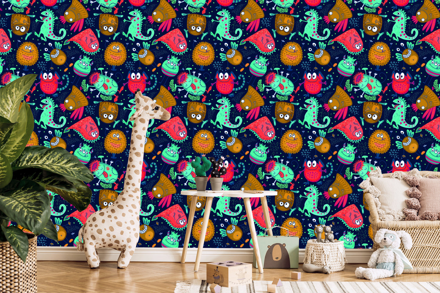 Wallpaper For Children - Funny Monsters And Aliens