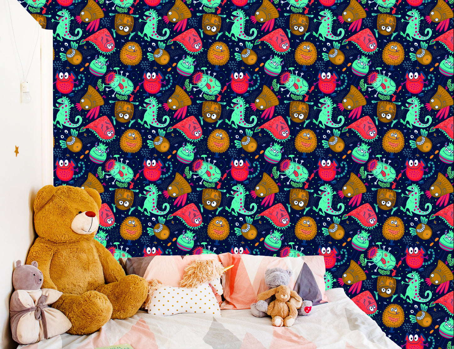 Wallpaper For Children - Funny Monsters And Aliens
