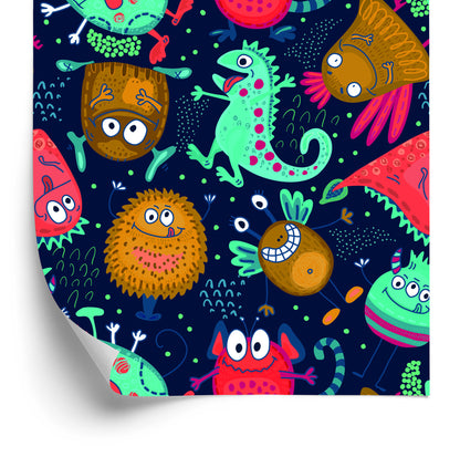 Wallpaper For Children - Funny Monsters And Aliens