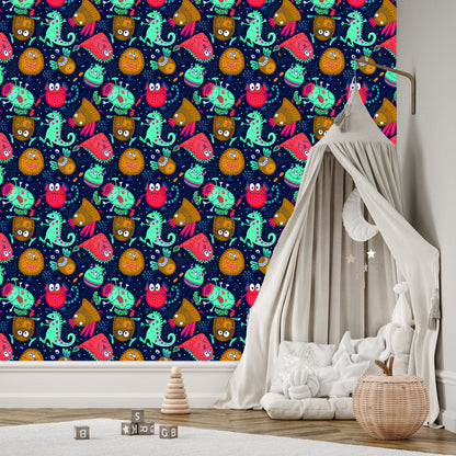 Wallpaper For Children - Funny Monsters And Aliens