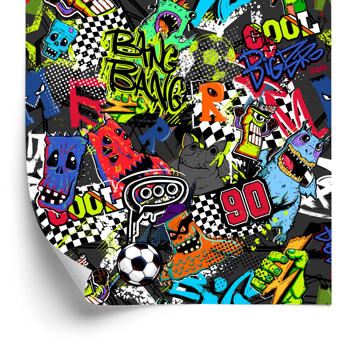Wallpaper Sport For Boy Soccer Graffiti