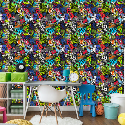 Wallpaper Sport For Boy Soccer Graffiti